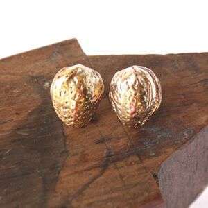 Pendientes almendra latón y plata