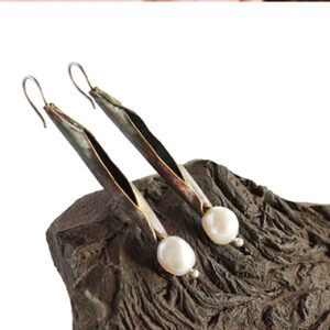 Pendientes filo en tono verde